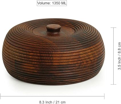 Handcrafted Sheesham Wooden Chapati Box
