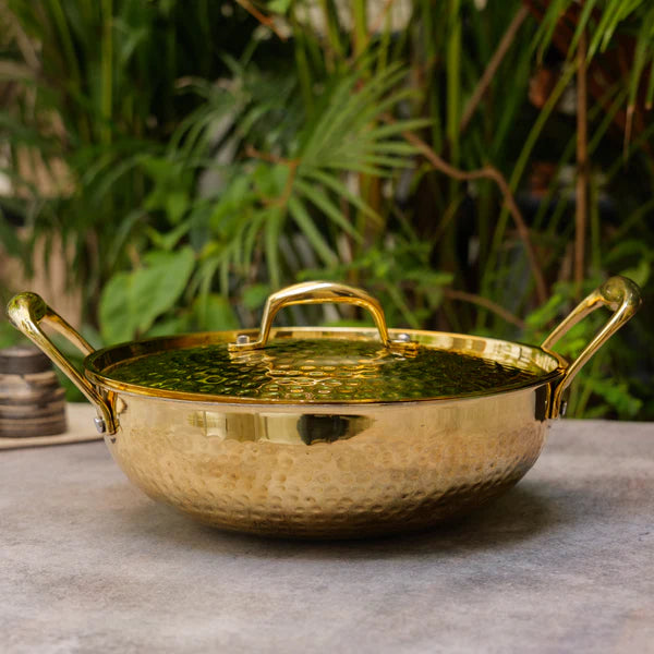 Pure Brass Traditional Hammered Kadhai
