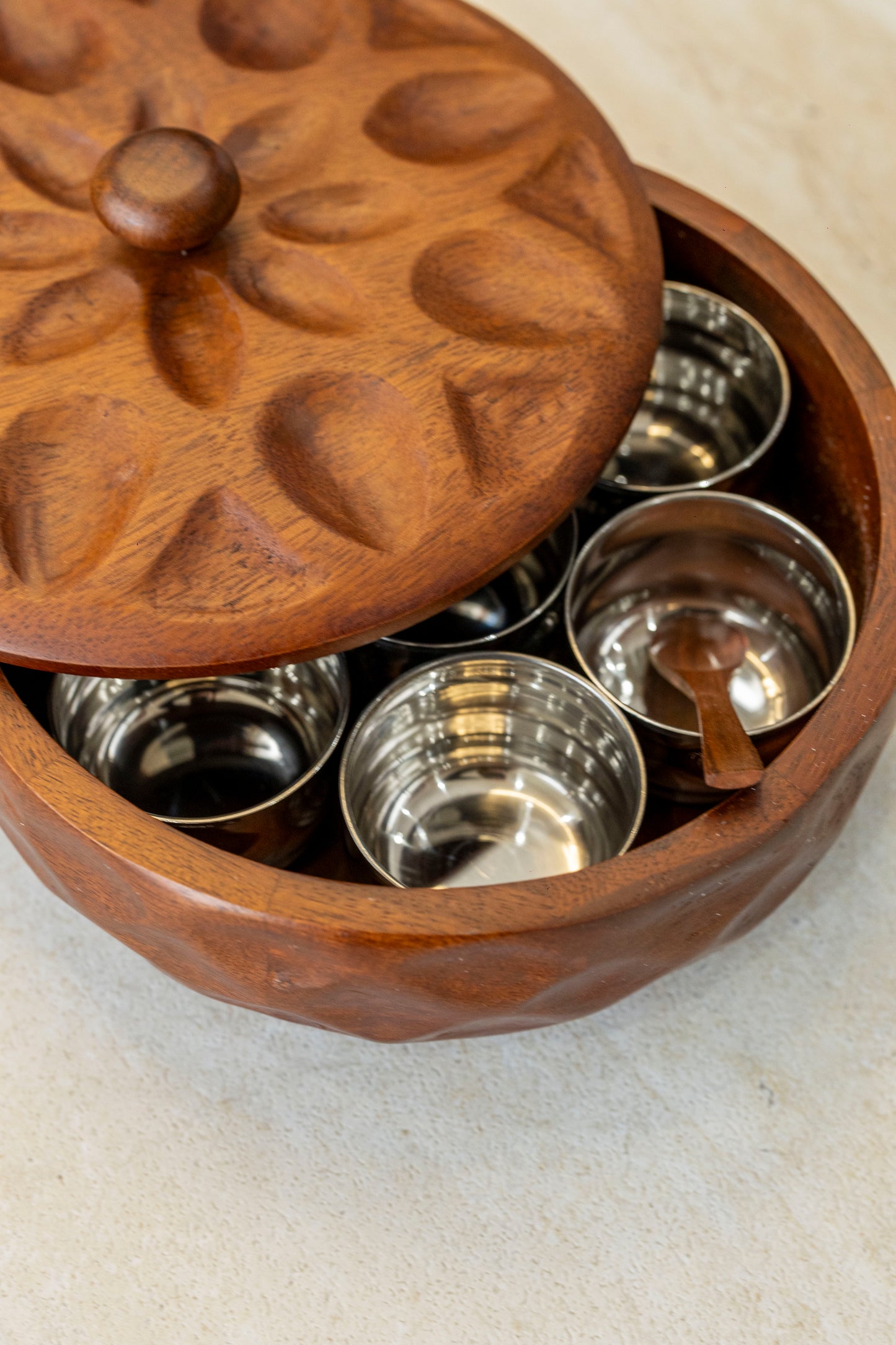Carved Masala Box