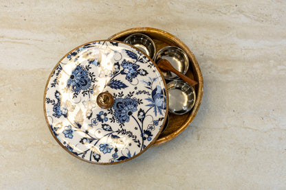 Blue Floral Masala Box