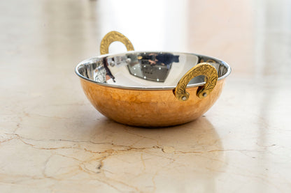 Copper Kadhai No lid (set of 5)(shashi)