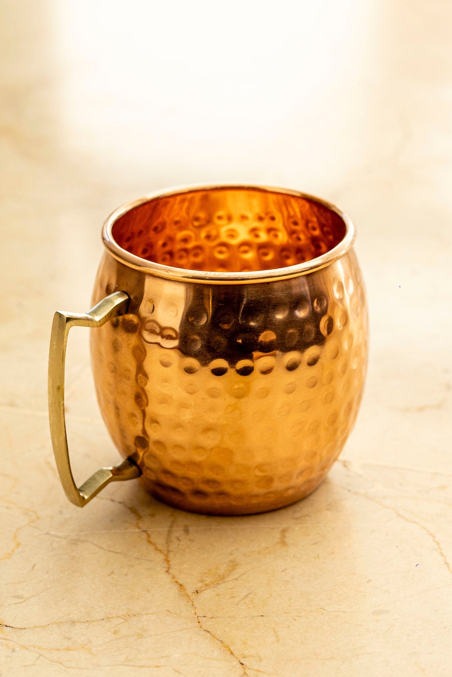 Hand-Hammered Pure Copper Mug