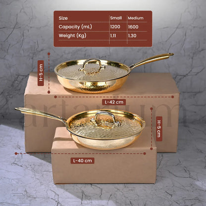 Brass Frying Pan with Lid