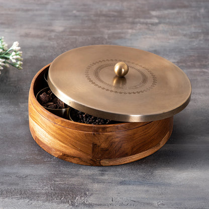 Acacia Wood Masala Box