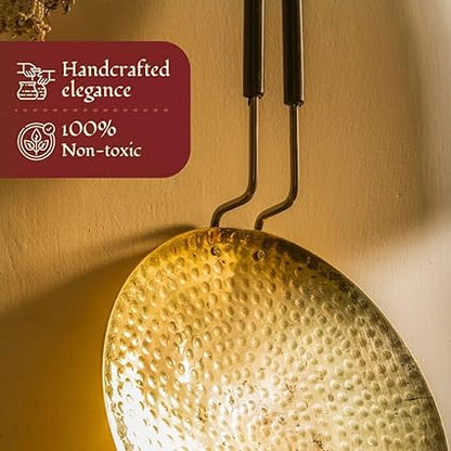 Brass Tawa with Insulated handles