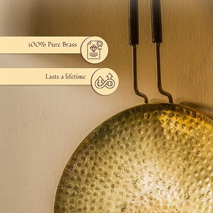 Brass Tawa with Insulated handles