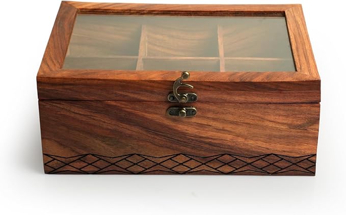 Glass Diamond Geometrica Multiutility Tea Box