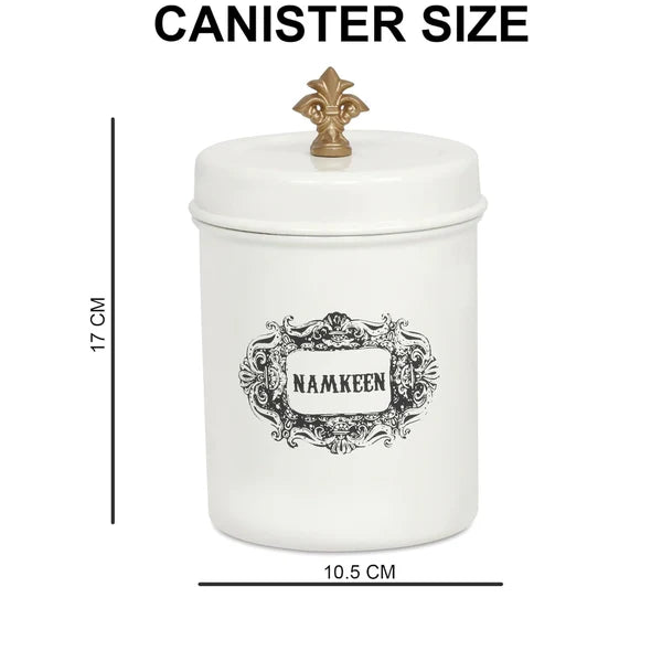 Namkeen and Biskoot Jars (Off-White)