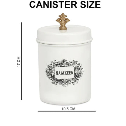 Namkeen and Biskoot Jars (Off-White)