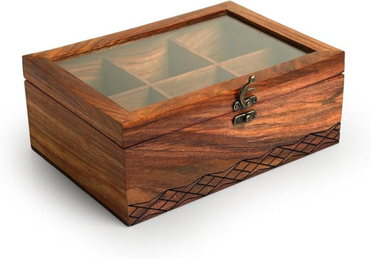 Glass Diamond Geometrica Multiutility Tea Box