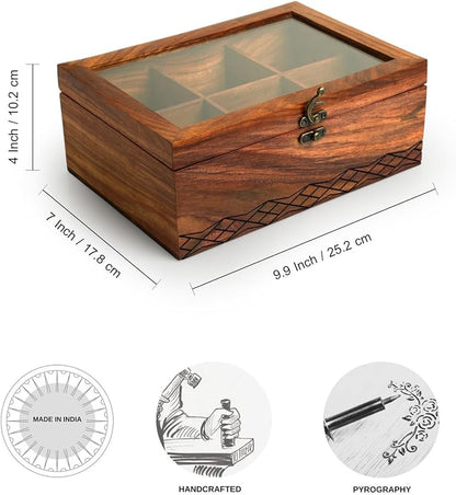 Glass Diamond Geometrica Multiutility Tea Box