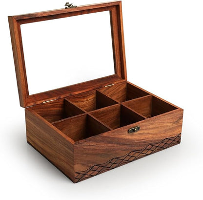 Glass Diamond Geometrica Multiutility Tea Box