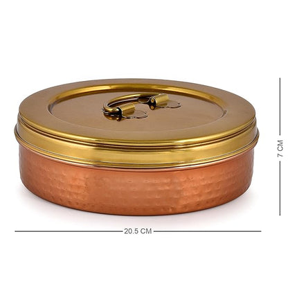 EDD S/Steel Roti Box (copper&gold)