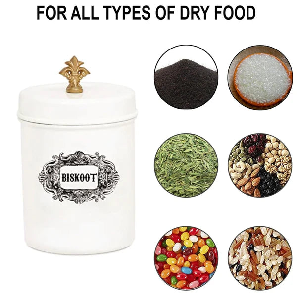 Namkeen and Biskoot Jars (Off-White)