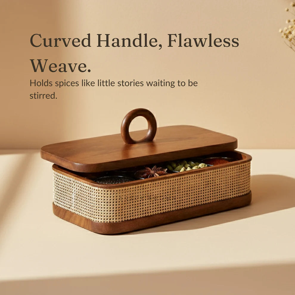 BB Tresso Masala Box (Rattan Rectangle)