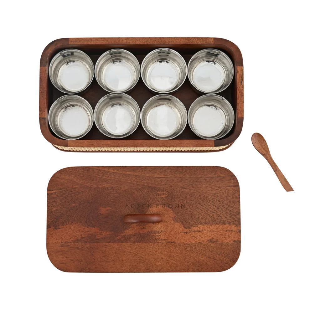 BB Tresso Masala Box (Rattan Rectangle)