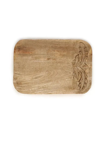 Hand-Carved Floral Cheese Board Gift Set