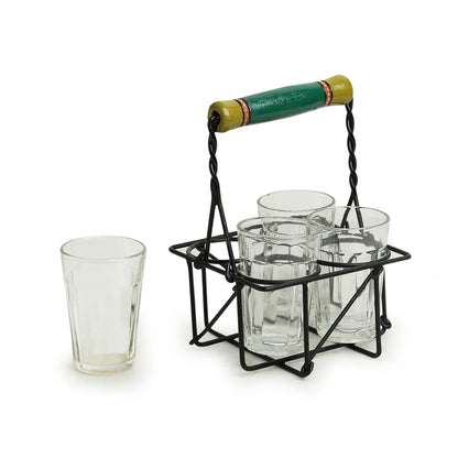 Chai Tea Glasses Set With Holder