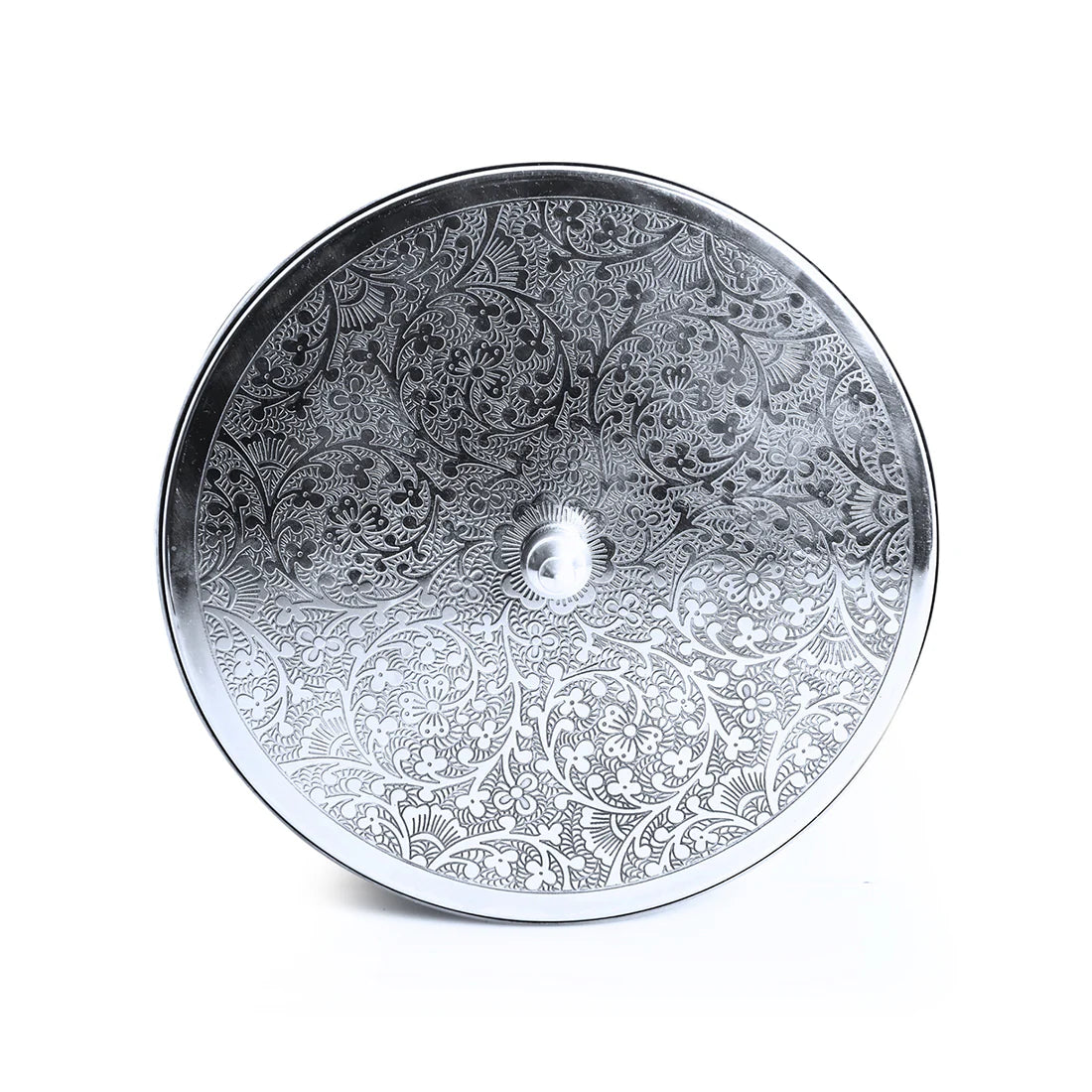 Floral Hand-Etched Spice Box With Spoon In Stainless Steel (7 Containers, 100 ml)
