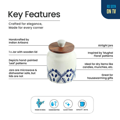 Royal Mughal Glass Storage Jar