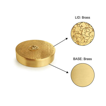 Handcrafted Chapati Box In Brass