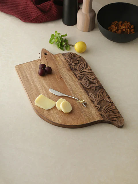 Cheese Board & Platter with Floral Border