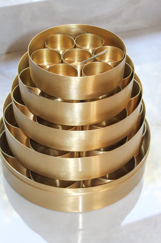 Shashi Hand Crafted Brass Masala Box