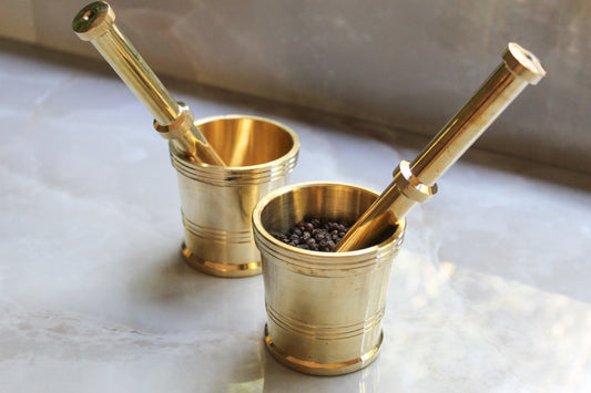Ambi Brass Utensils Mortar and Pestle