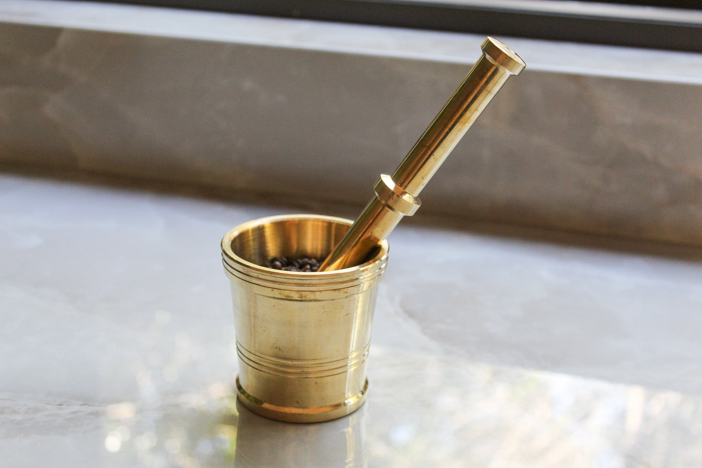 Ambi Brass Utensils Mortar and Pestle
