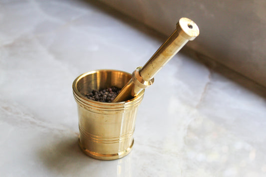 Ambi Brass Utensils Mortar and Pestle