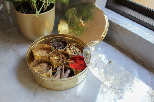 BI Brass Spice Box