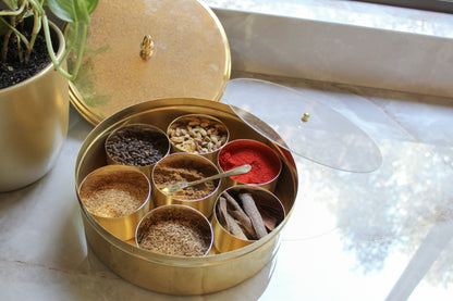 BI Brass Spice Box