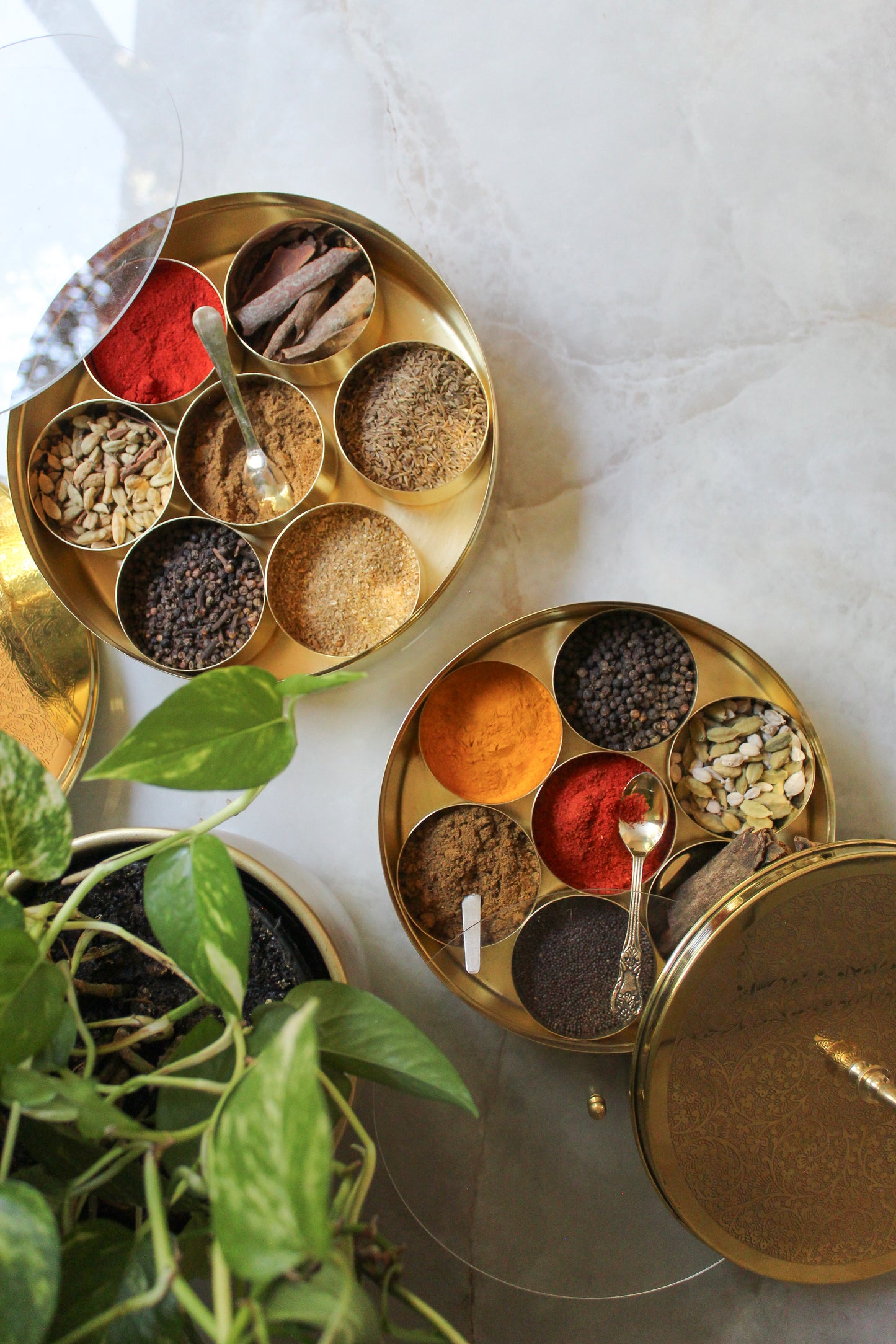 BI Brass Spice Box