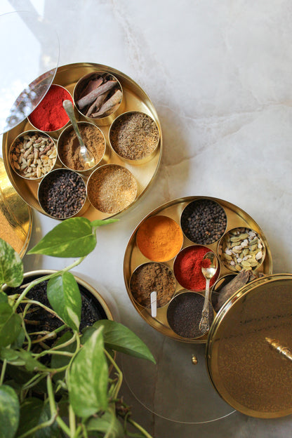 BI Brass Spice Box