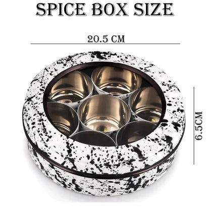 Splatterful 7 Compartment Spice Box with Spoon