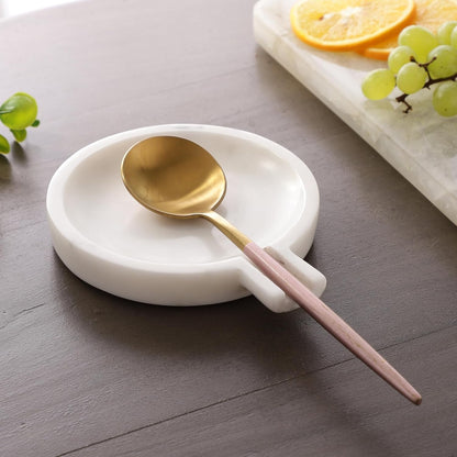 White Marble Spoon Holder 