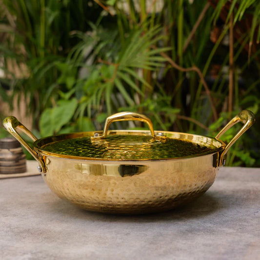 Pure Brass Traditional Hammered Kadhai