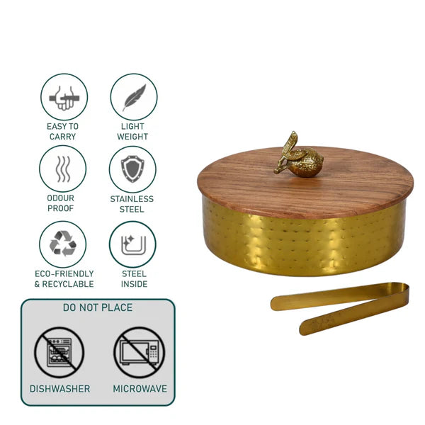 DDH Roti Box Wooden Lid