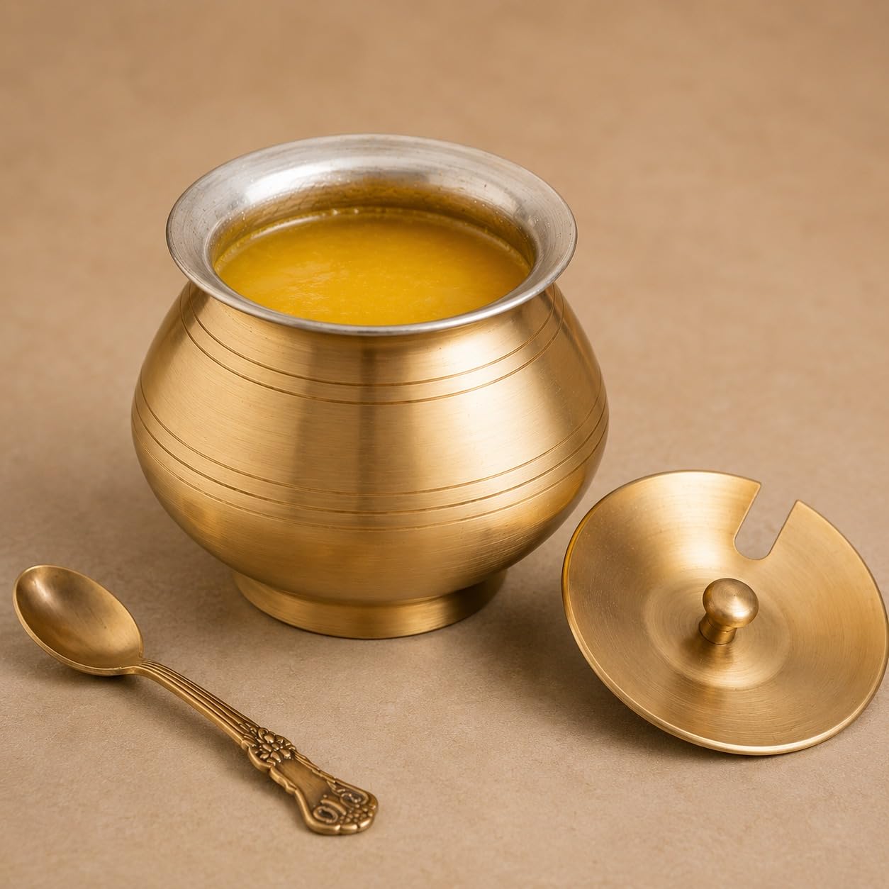 Ghee Container with Spoon (matt)