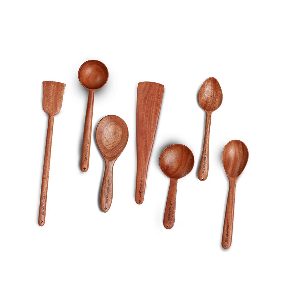 Wooden Spoon Set of 7(Flip/Spatula/Laddle)