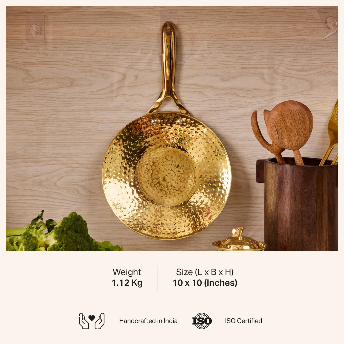 Brass Tawa with Plain handles