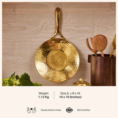 Brass Tawa with Plain handles