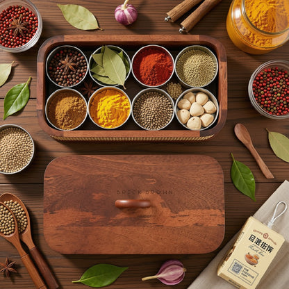 Masala Box (Rattan Rectangle)