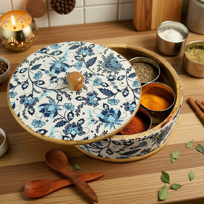 Blue Floral Masala Box