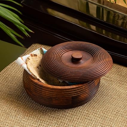 Handcrafted Sheesham Wooden Chapati Box