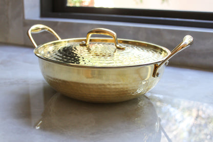 Pure Brass Traditional Hammered Kadhai