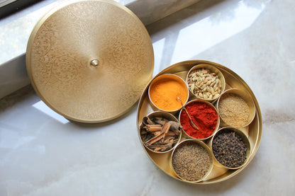 Shashi Hand Crafted Brass Masala Box