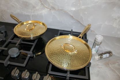 Brass Frying Pan with Lid