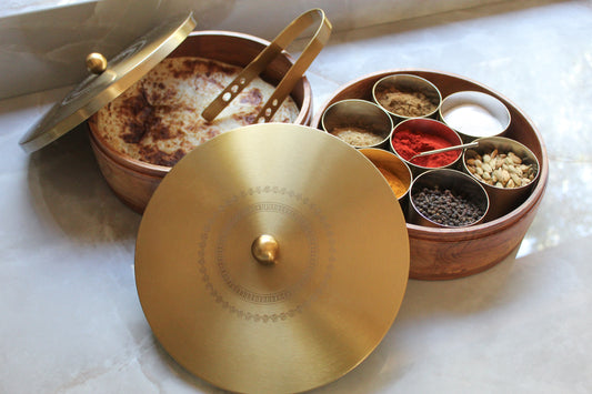 Acacia Wood Masala Box