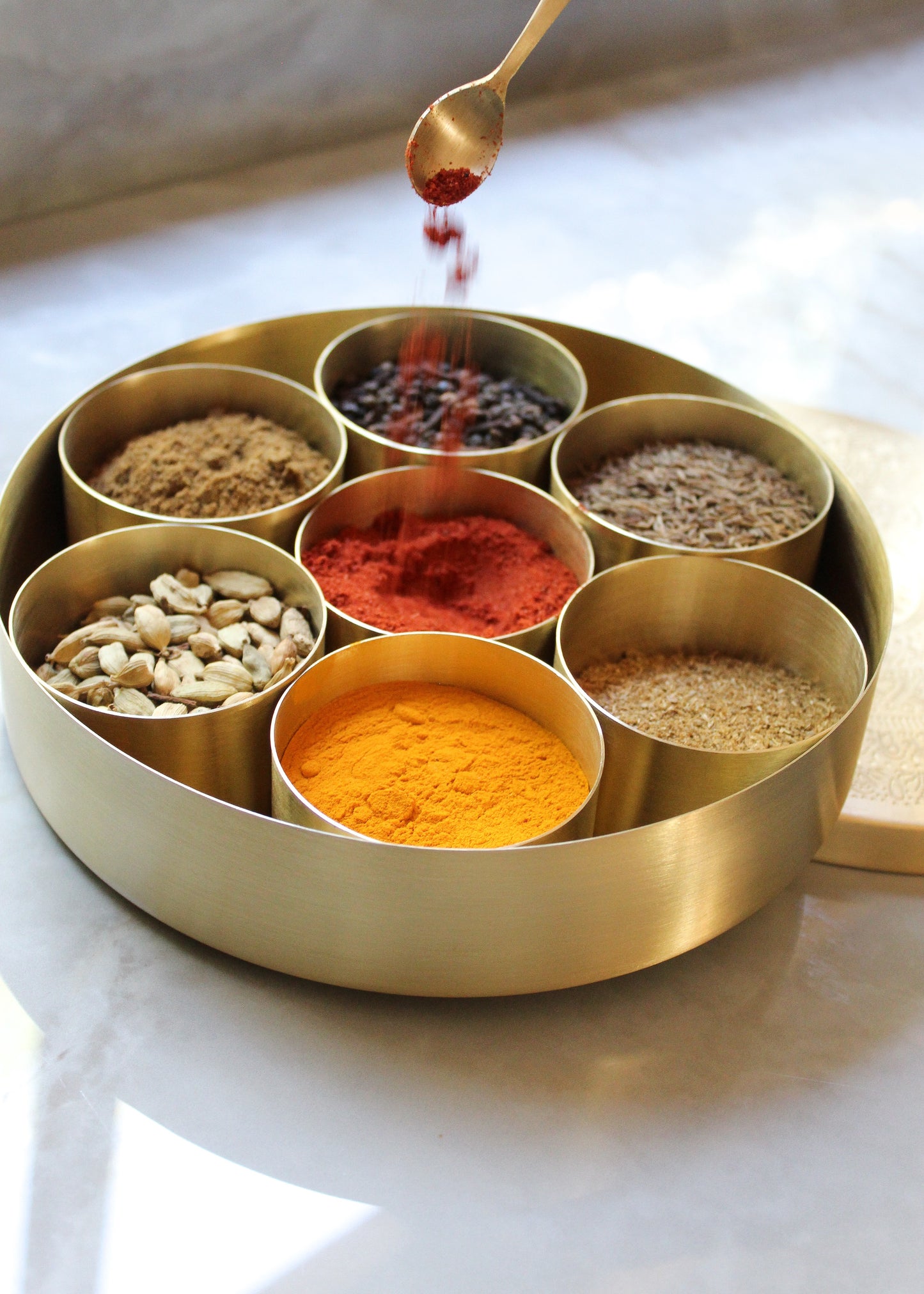 BI Brass Spice Box